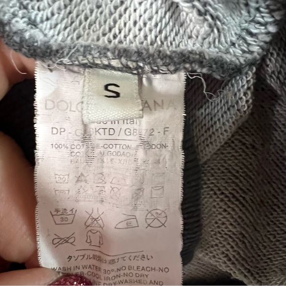 Dolce & Gabbana Sicilian Man Patch Crew Neck Sweatshirt Mens Small Gray #DGMEN - Picture 5 of 6